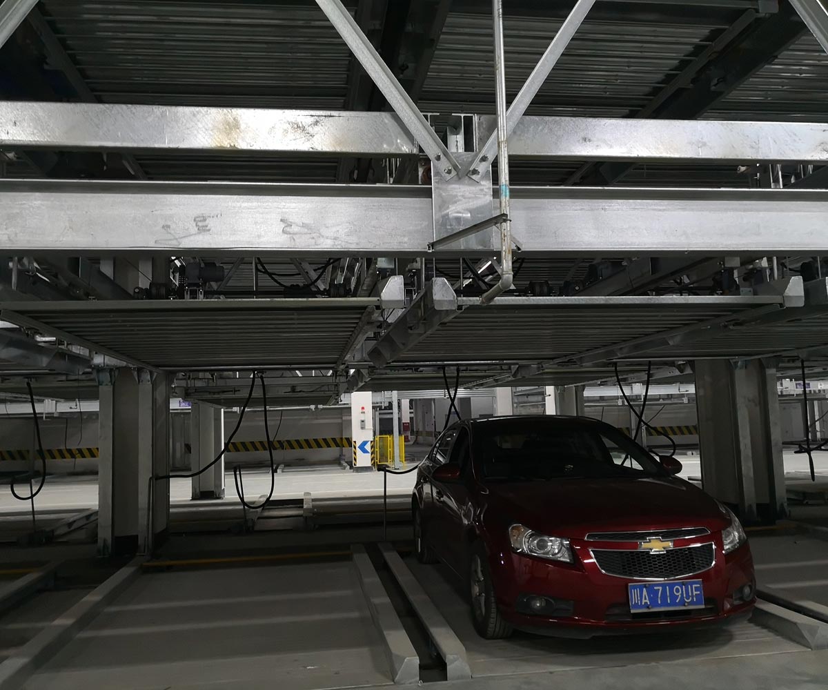 湖北省负一正一地坑PSH2-D1二层升降横移立体车库设备